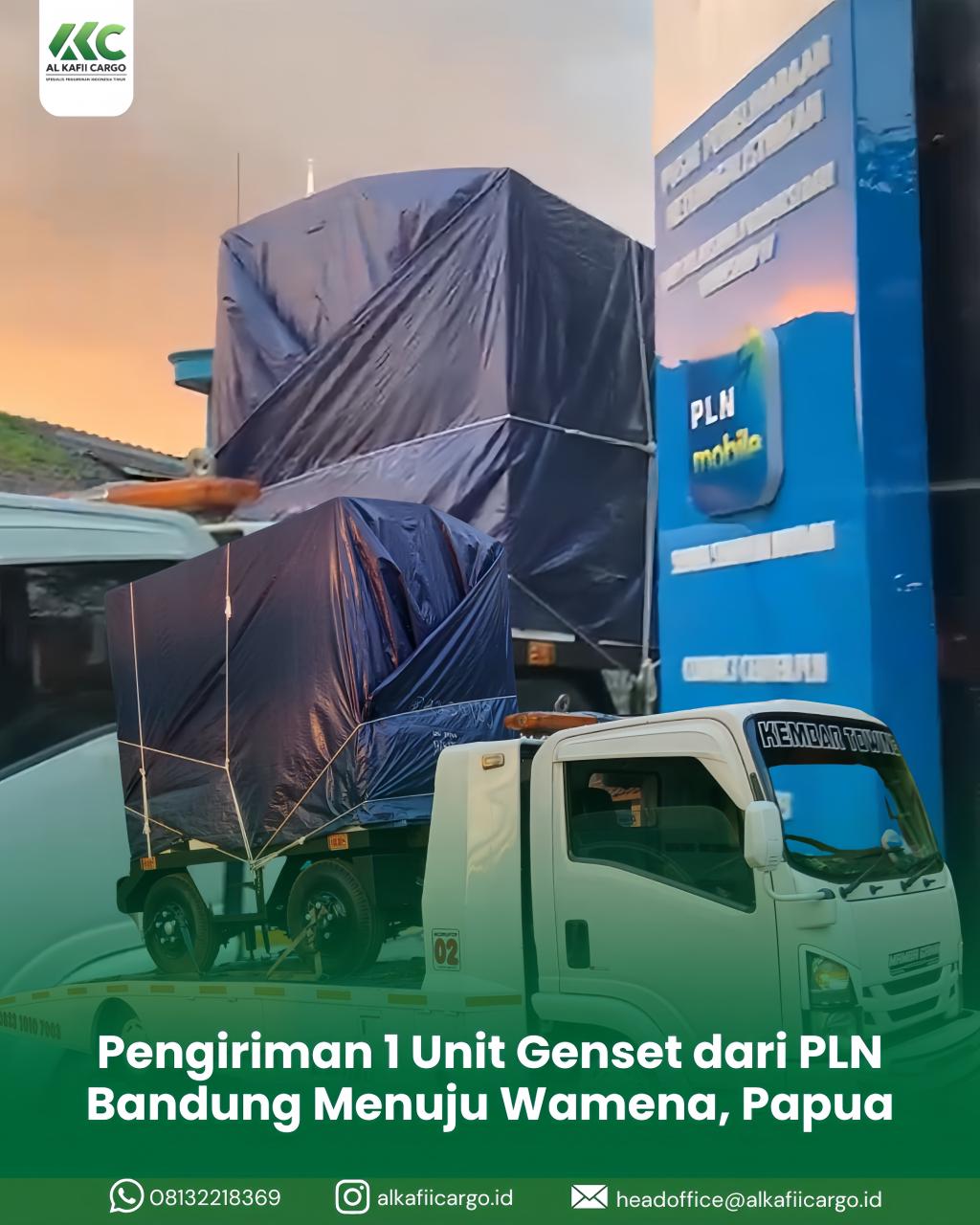 Pengiriman 1 Unit Genset dari PLN Bandung Menuju Wamena, Papua